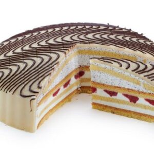 Pistachio and Poppy Seed Cream Gateau